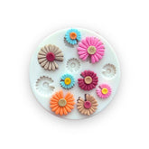 Molde Silicona Margaritas Surtidas Mini x 11